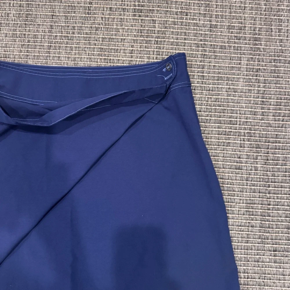 Kuhl Navy Wrap Skirt with Contrast Topstitching